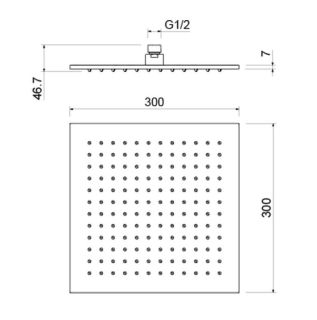 Верхний душ Aquatek AQ2078CR 30см хром